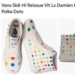 Damien Hirst polka dot SK8-Hi Reissue VI  Vans men’s 6.5/ women’s size 8